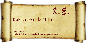 Kukla Eulália névjegykártya